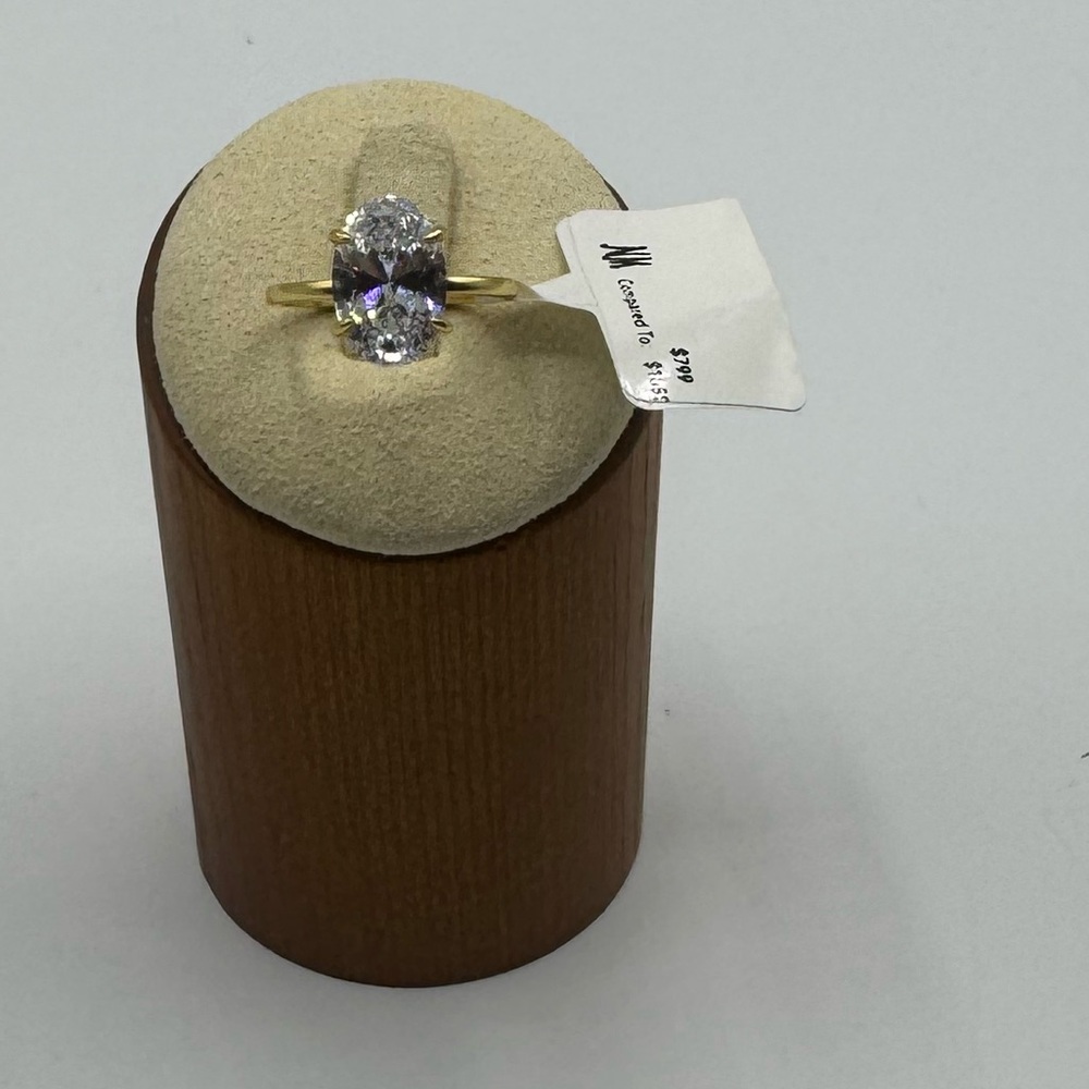 18k 3ct Oval Brilliant Cut Ring - Picture 11 of 12